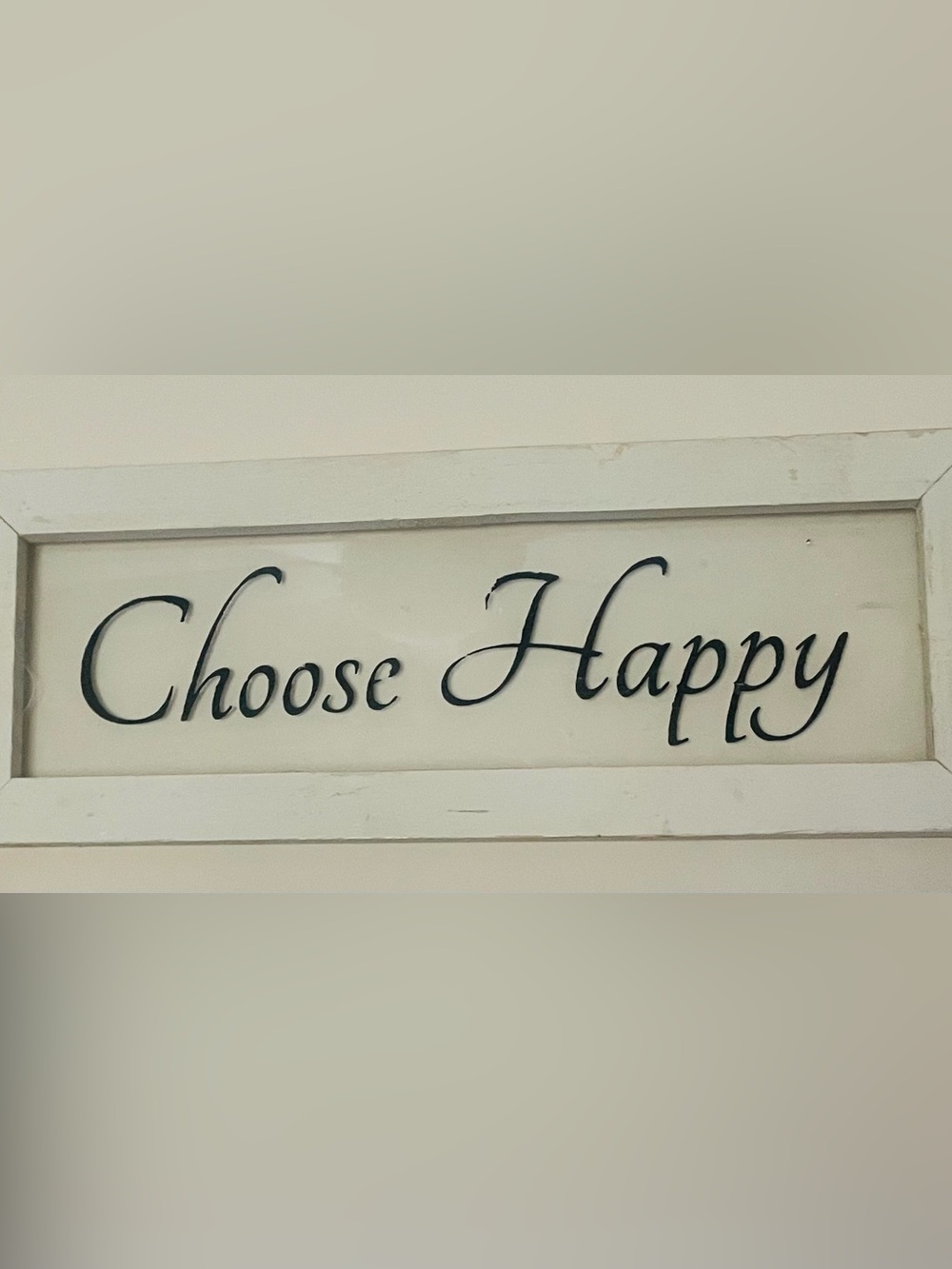 Rustic Farmhouse Choose Happy Wood Wall Decor Sign Neutral Cottage Decor Vintage